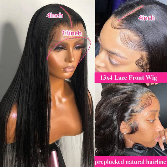 MIMICIA Crown Silk Straight – 180 Density HD Lace Wig, Human Hair, 16–38 Inches, Sleek Style